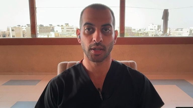 Dr Feroze Sadhwa has been operating on victims of airstrikes in Gaza through the night