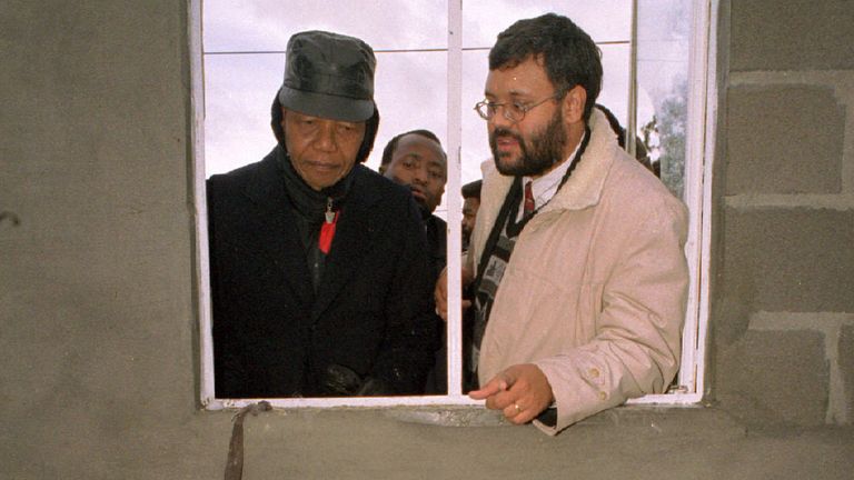 Embrahim Rasool with Nelson Mandela in 1994. Pic: Reuters