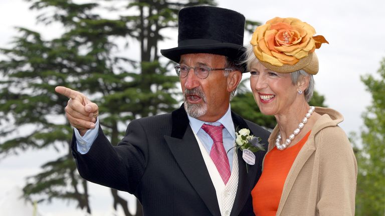 Eddie Jordan (left) and his wife Marie (right) at the Royal Ascot. in 2010.
Pic: PA