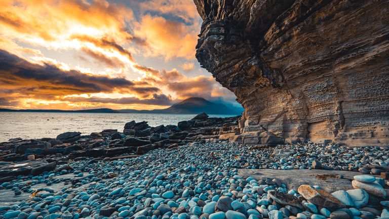 A sedimentary rock cliff face as Elgol on the Isle of Skye. Pic: iStock