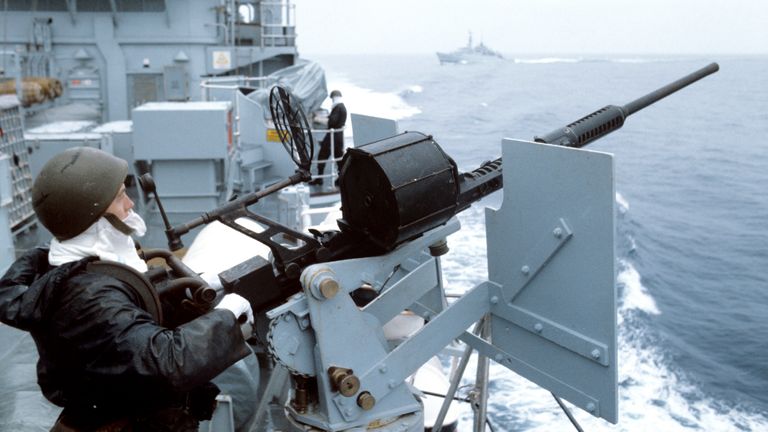 HMS Hermes south to the Falkland Islands. File pic: PA