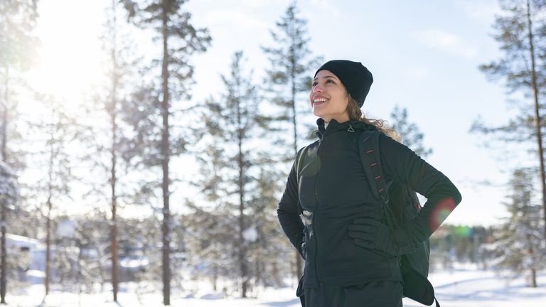 A woman hikes in Finnish Lapland. Pic: iStock