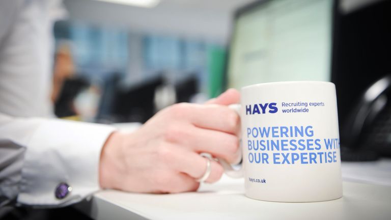 Hays logo on mug. Pic: PA