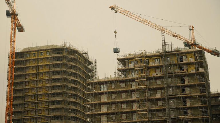 A sprawling development site in east London