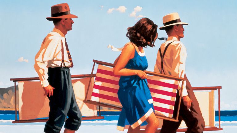 Sweet Bird of Youth, una pintura previamente invisible de Jack Vettriano.  Pic: Jack Vettriano/PA