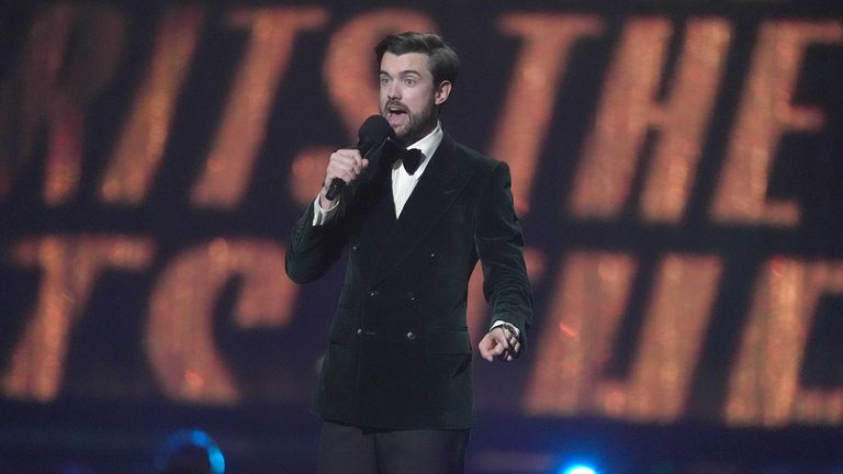 Jack Whitehall hosts the Brit Awards 2025. Pic: PA