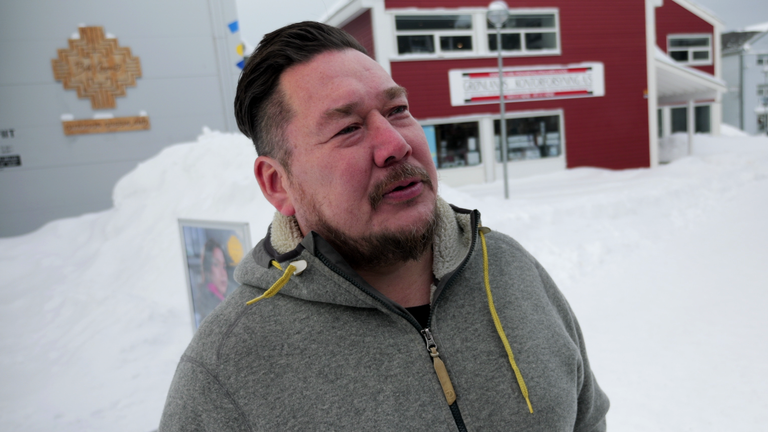 Jurgen Boassen, who is pro-Trump and is paid by MAGA groups to promote 'cultural ties' between Greenland and the US