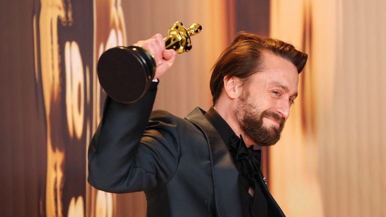 Kieran Culkin won best supporting actor. Pic: Reuters