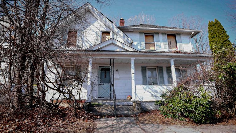 This March 13, 2025 image shows the home of Kimberly Sullivan in Waterbury, Conn. (Jim Shannon/Hearst Connecticut Media via AP)