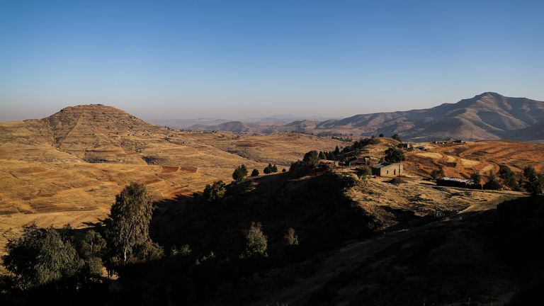 A general view of the Maluti Mountains in Butha Buthe, Lesotho, July 31, 2021. Picture taken July 31, 2021. REUTERS/ Sumaya Hisham