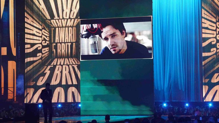 The Brits paid tribute to Liam Payne. Pic: PA