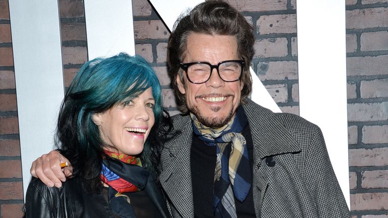 David Johansen and wife Mara Hennessey attend the premiere of HBO's new drama series "Vinyl", at the Ziegfeld Theatre on Friday, Jan. 15, 2016, in New York. (Photo by Evan Agostini/Invision/AP)