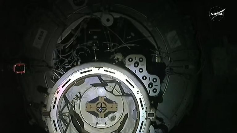 Rendezvous, Docking, Hatch Opening and Welcoming Remarks of the NASA/SpaceX Crew-10 Crew at the International Space Station Pic: NASA
source: NASA TV