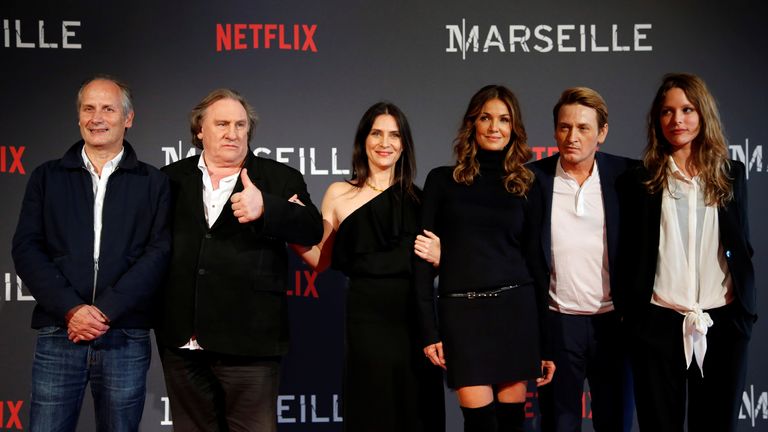 At the Netflix premiere of the series Marseille in the city in 2016. Pic: Reuters