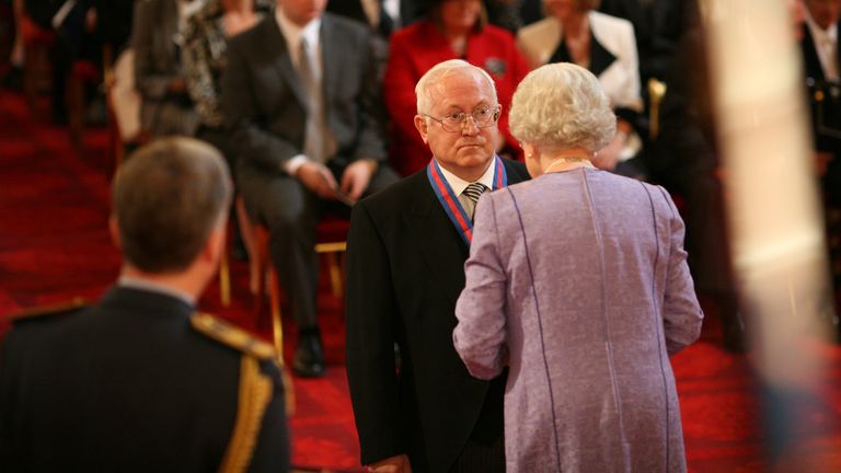 Gordievsky is is made a Companion of the Order of Saint Michael and St George by Queen Elizabeth in 2007. Pic: PA