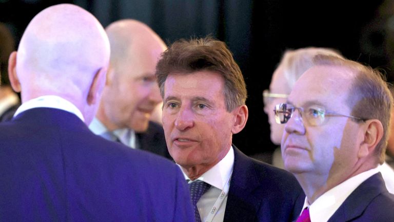 Sebastian Coe during the 144th IOC Session.  Pic: Reuters