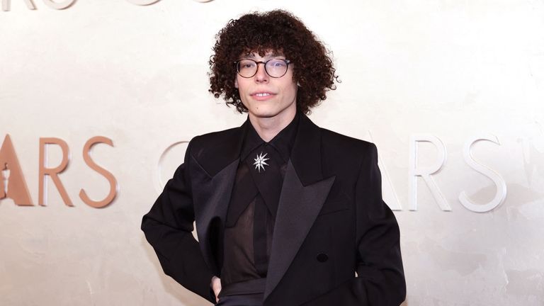 Reece Feldman poses on the red carpet during the Oscars arrivals at the 97th Academy Awards in Hollywood, Los Angeles, California, U.S., March 2, 2025. REUTERS/Aude Guerrucci