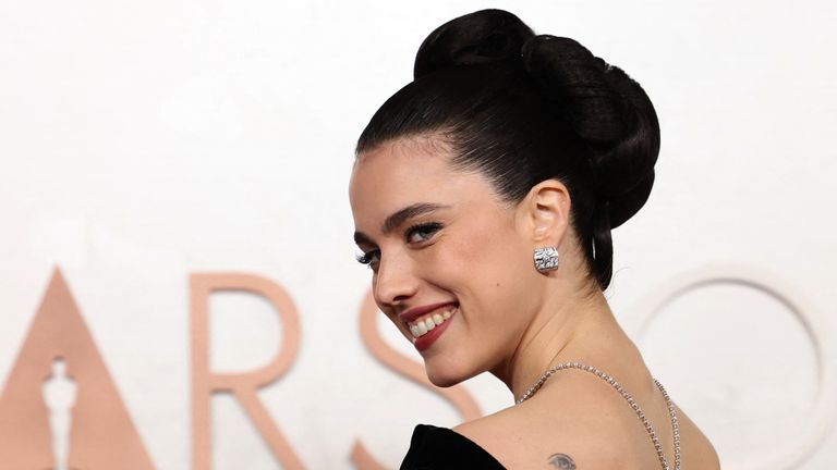 Margaret Qualley poses during the Oscars arrivals at the 97th Academy Awards in Hollywood, Los Angeles, California, U.S., March 2, 2025. REUTERS/Mario Anzuoni