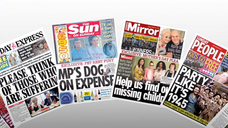 Monday's national newspaper front pages | UK News | Sky News