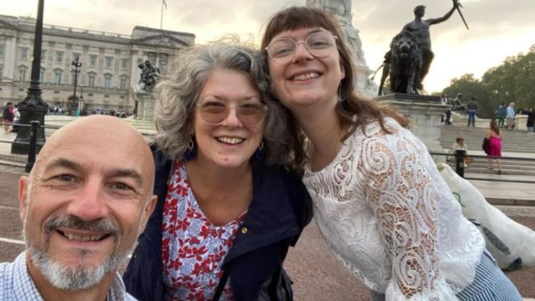 Paul Burke and his wife with their daughter Rebecca 