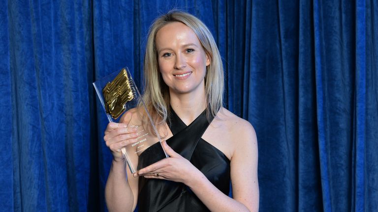 Pic: Richard Kendal/RTS
Sophy Ridge who won Network Presenter of the Year at 2025 RTS awards 