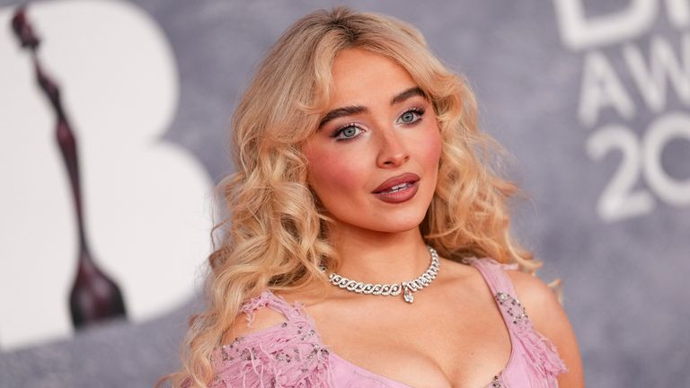 Sabrina Carpenter is up for six awards. Pic: AP