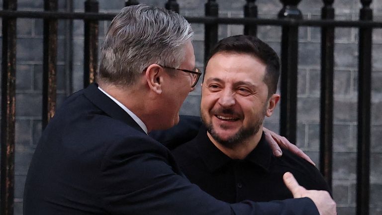 Sir Keir Starmer and Volodymyr Zelenskyy. Pic: Reuters