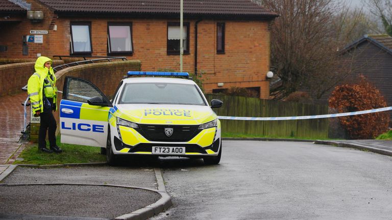 Police at the scene on Green Park in the Green Park area of Talbot Green after a man has been arrested over the murder of a 40-year-old woman who was shot dead in the South Wales town. Picture date: Monday March 10, 2025.