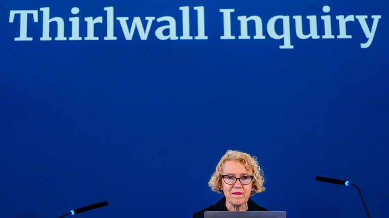 Chairman of the investigation Lady Justice Thirlwall in the Liverpool Town Hall, before hearings on the murders and attempted murders of babies by nurse Lucy Letby. The investigation will be investigated how the nurse could kill babies on the gravin of the neonatal unit of Chester Hospital. Letby was convicted of the murders of seven babies and the attempt at murders on seven others, with two attempts at one child, when she worked on the Neonatal unit between June 2015 and June 2016.