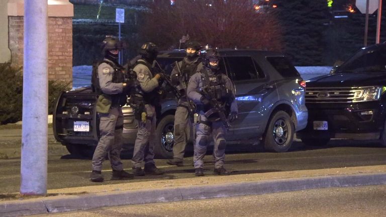 Armed police at the scene. Pic: CTV