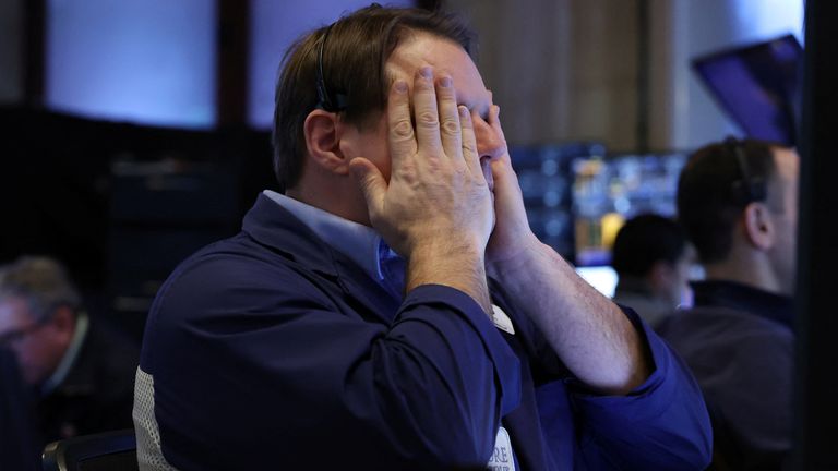 A trader reacts on the floor of the New York Stock Exchange. File pic: Reuters