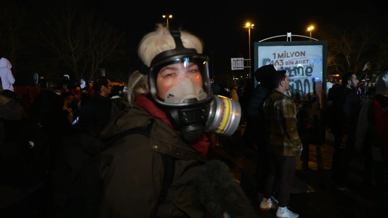 Alex Crawford at Istanbul protests