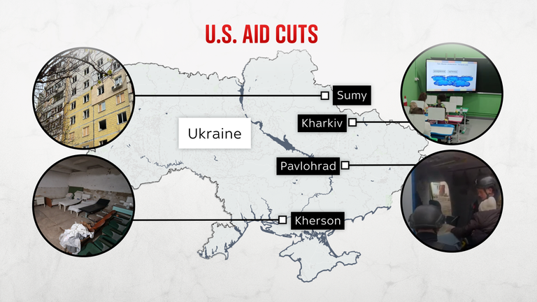 Examples of vital USAID-funded projects on Ukraine's frontline range from underground schools in Kharkiv to transit centres for evacuees in Pavlohrad.