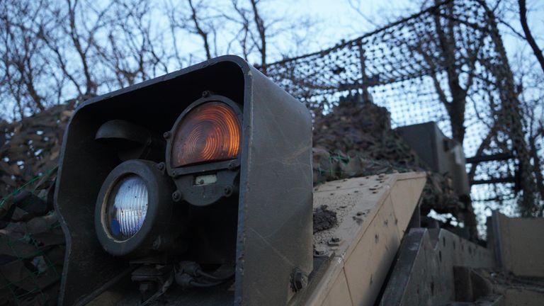 A US-supplied Bradley infantry fighting vehicles