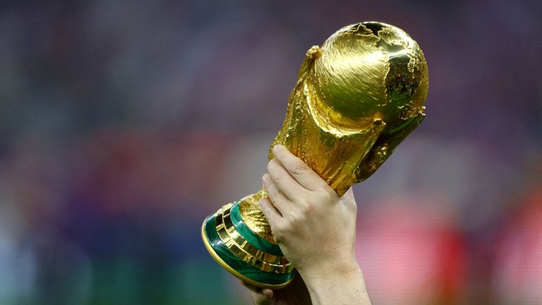 The World Cup trophy. Pic: Reuters