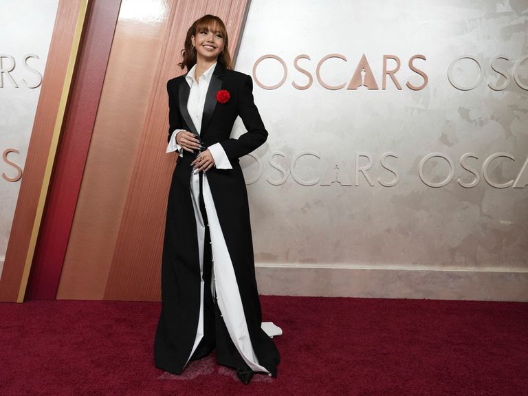 Lisa arrives at the Oscars on Sunday, March 2, 2025, at the Dolby Theatre in Los Angeles. (Photo by Jordan Strauss/Invision/AP)