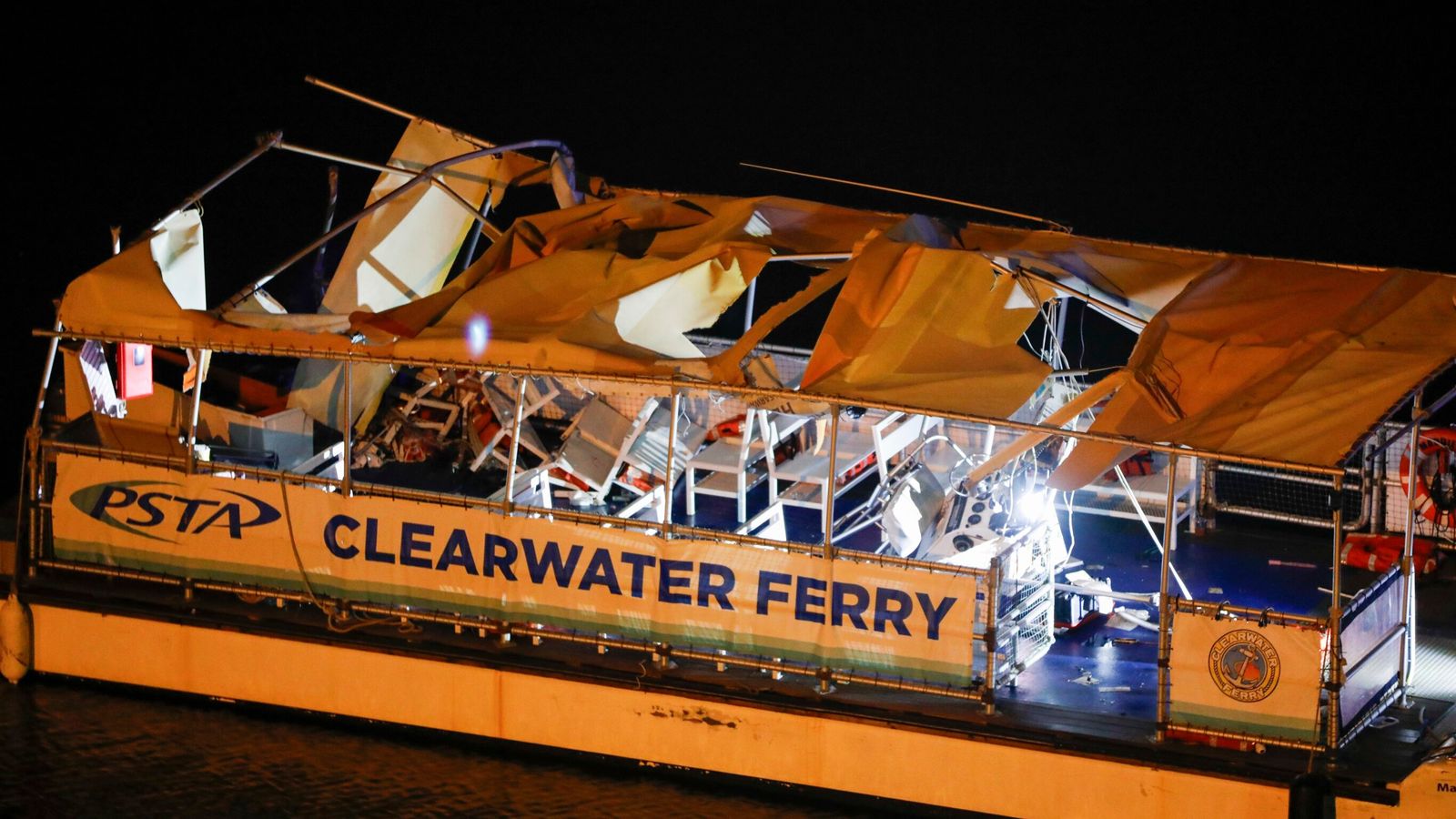 Boat crashes into ferry in Florida - one dead and multiple injured as 'mass casualty incident' declared 