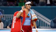 Mar 26, 2025; Miami, FL, USA; Emma Raducanu (GBR) waves to the crowd while leaving the court after her match against Jessica Pegula (USA)(not pictured) on day nine of the Miami Open at Hard Rock Stadium. Mandatory Credit: Geoff Burke-Imagn Images TPX IMAGES OF THE DAY