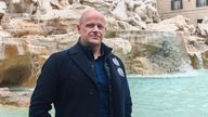Grant Paterson at the Trevi Fountain in Rome. Pic: Facebook