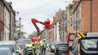 A major incident has been declared and homes evacuated following an explosion at a terraced property in John Street, Worksop, Nottinghamshire. Picture date: Sunday April 13, 2025.