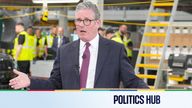 Britain's Prime Minister Keir Starmer gestures as he speaks during a visit to a Jaguar Land Rover car factory in Birmingham, Britain, April 7, 2025. Kirsty Wigglesworth/Pool via REUTERS
