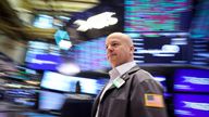 Traders work on the floor at the New York Stock Exchange (NYSE) in New York City, U.S., April 9, 2025. REUTERS/Brendan McDermid