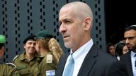 Ronen Bar, the head of Shin Bet at Jerusalem's Mount Herzl military cemetery, May 13, 2024. GIL COHEN-MAGEN/Pool via REUTERS/File Photo