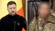 Volodymyr Zelenskyy uploaded a video appearing to show a Chinese prisoner in Ukrainian custody