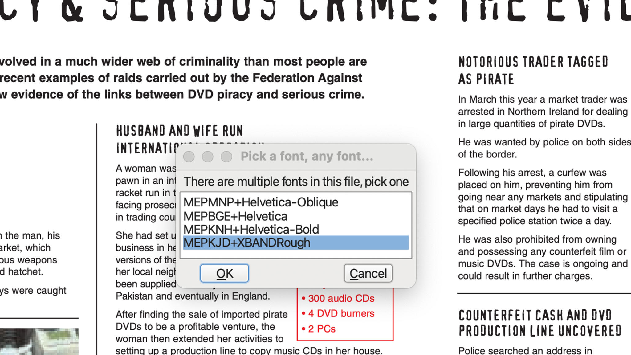 You wouldn't steal a font Famous antipiracy campaign may have used