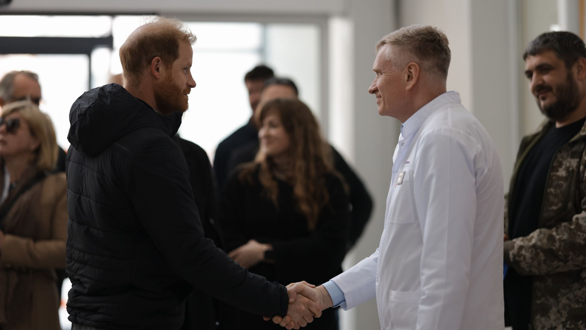 Prince Harry visits war victims in Ukraine UK News Sky News