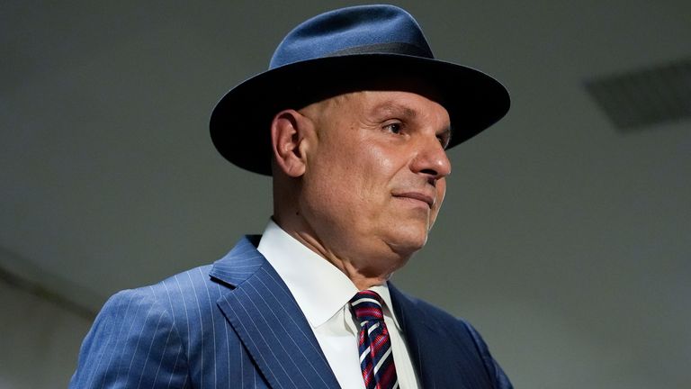 Attorney Arthur Aidala speaks to a reporter at Manhattan criminal court, Wednesday, April 23, 2025, in New York. (AP Photo/Julia Demaree Nikhinson)