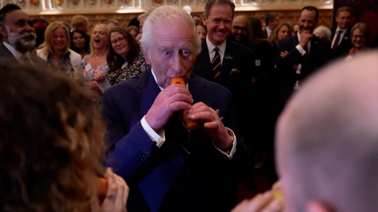 King Charles joins vegetable orchestra at Windsor Castle