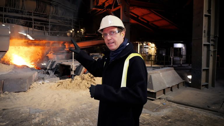 The battle of British steel: Inside one of the last blast furnaces in Britain | News UK Video News | Sky News