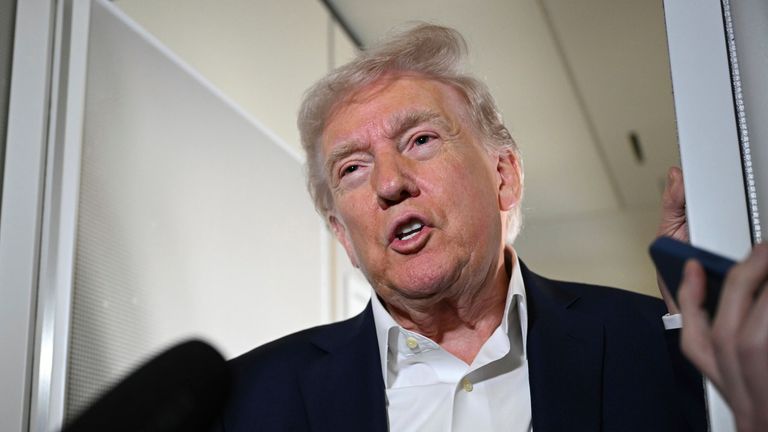 Smartphones and laptops will be excluded from reciprocal tariffs, the Trump administration has said. Pic: AP